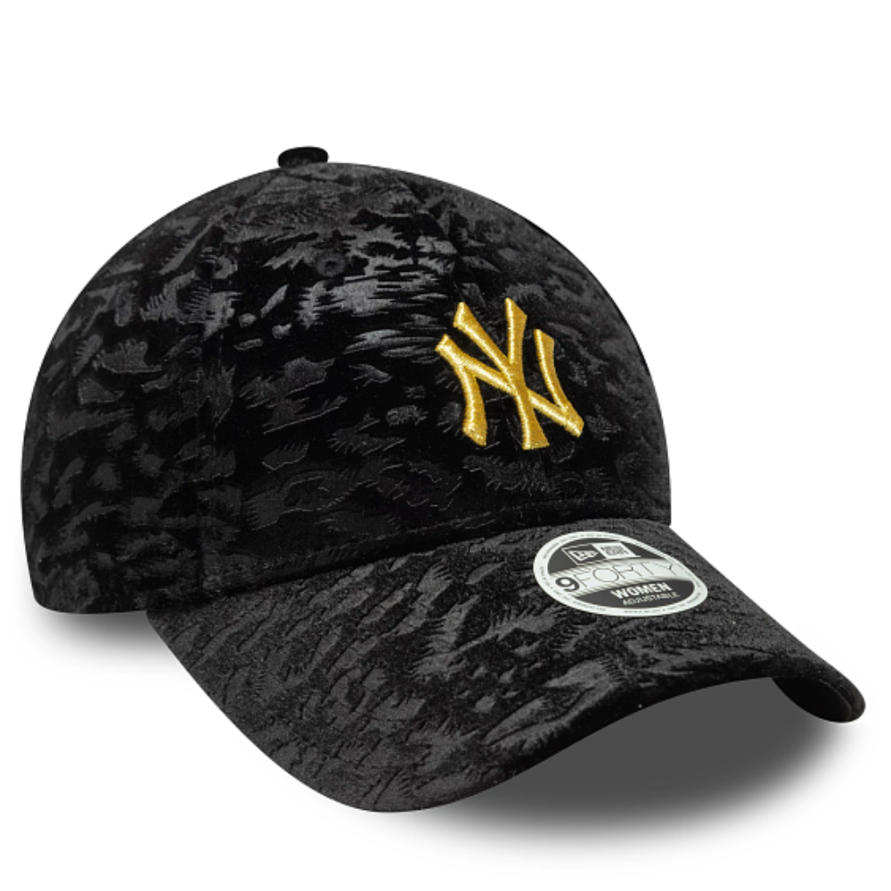 New Era - 9Forty Womens Leo Velour New York Yankees Cap - Black